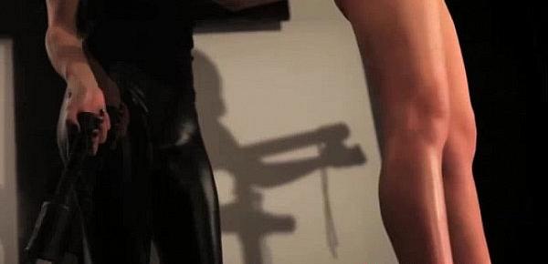 Lezdom mistress punishes bondage sub
